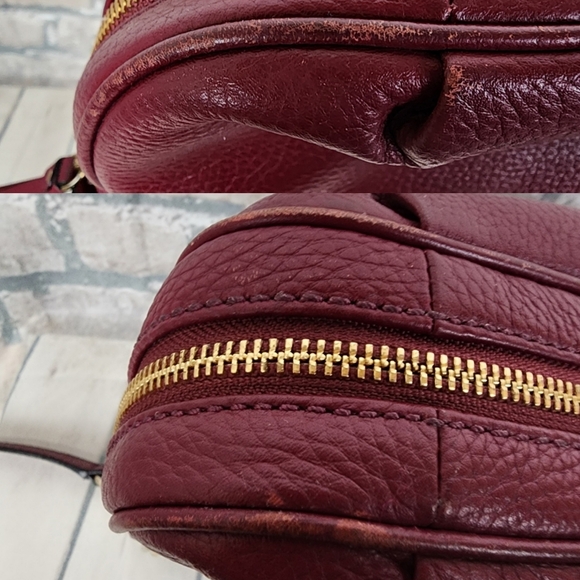 Kate Spade Small Ella Cobble Hill Bag Purse Merlot Red - Picture 16 of 16